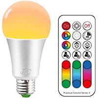 Bombilla de luz LED que cambia de color- 120 colores- equivalente a 70 vatios- luz estroboscópica de bricolaje- blanco…